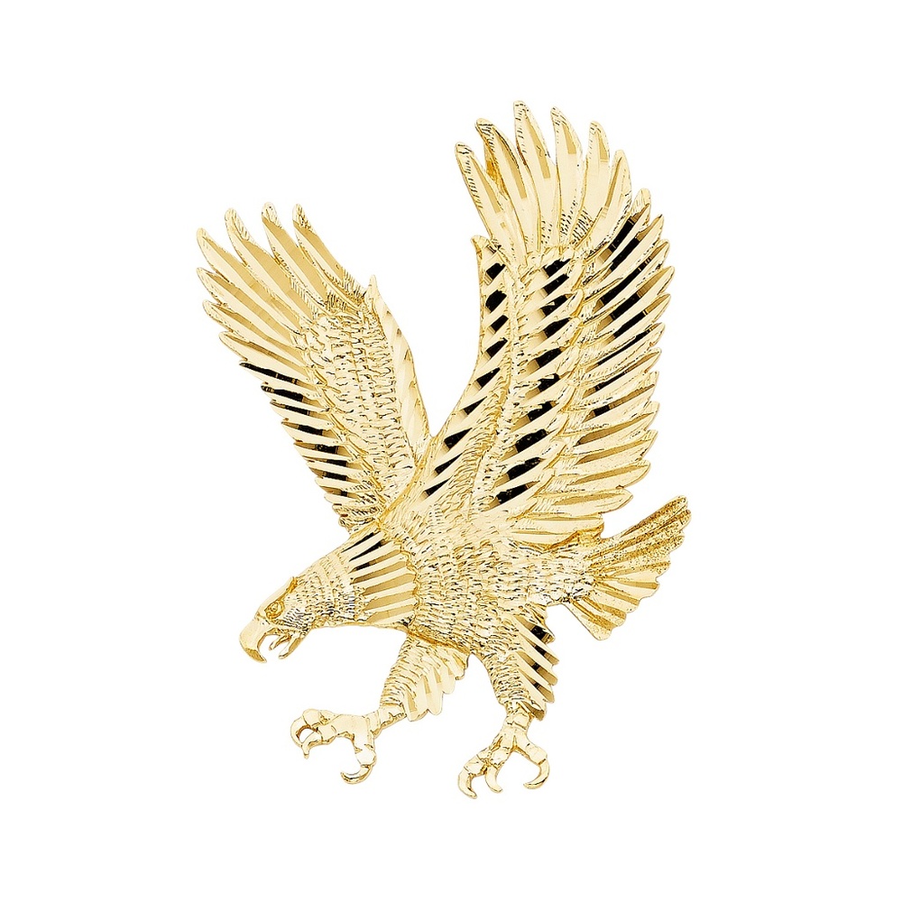 14K Yellow Gold  Eagle Pendant